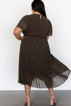 Outlet Baltic Born Prim Pleated Dress | Black Print BlackPrint