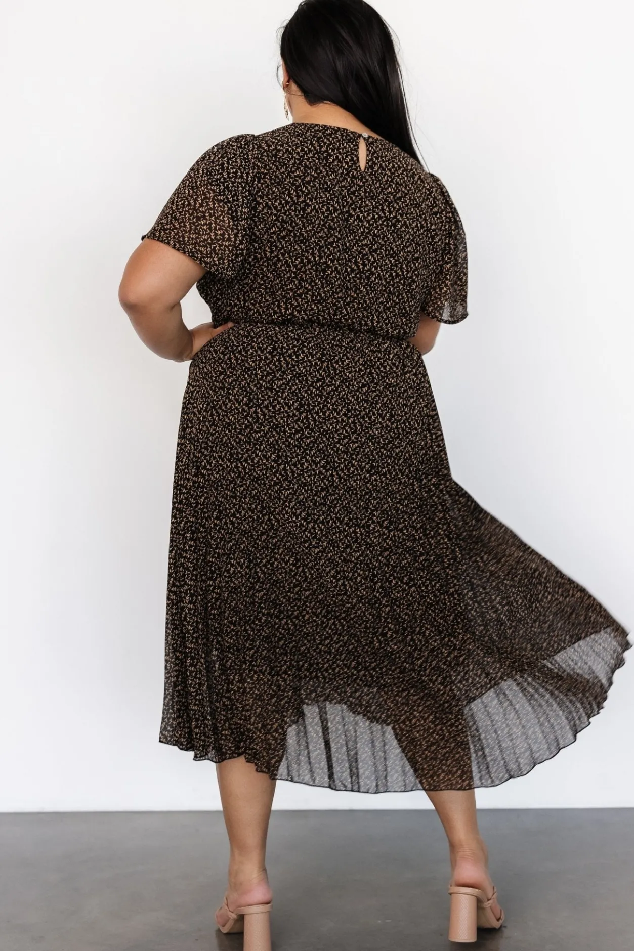 Outlet Baltic Born Prim Pleated Dress | Black Print BlackPrint