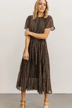 Outlet Baltic Born Prim Pleated Dress | Black Print BlackPrint