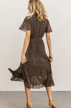 Outlet Baltic Born Prim Pleated Dress | Black Print BlackPrint