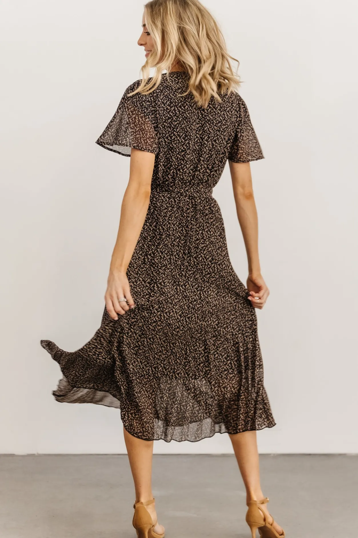 Outlet Baltic Born Prim Pleated Dress | Black Print BlackPrint