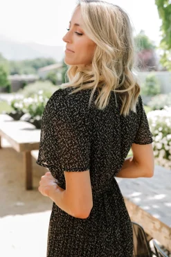 Outlet Baltic Born Prim Pleated Dress | Black Print BlackPrint
