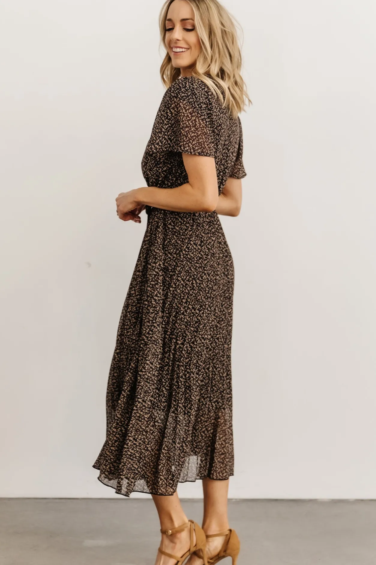 Outlet Baltic Born Prim Pleated Dress | Black Print BlackPrint