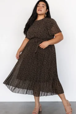 Outlet Baltic Born Prim Pleated Dress | Black Print BlackPrint