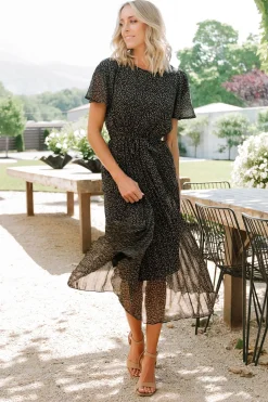 Outlet Baltic Born Prim Pleated Dress | Black Print BlackPrint