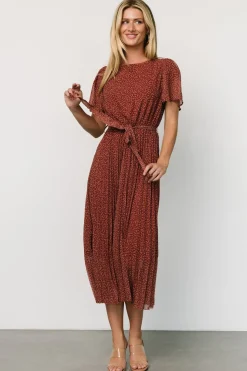 Hot Baltic Born Prim Pleated Dress | Dark Rust DarkRust