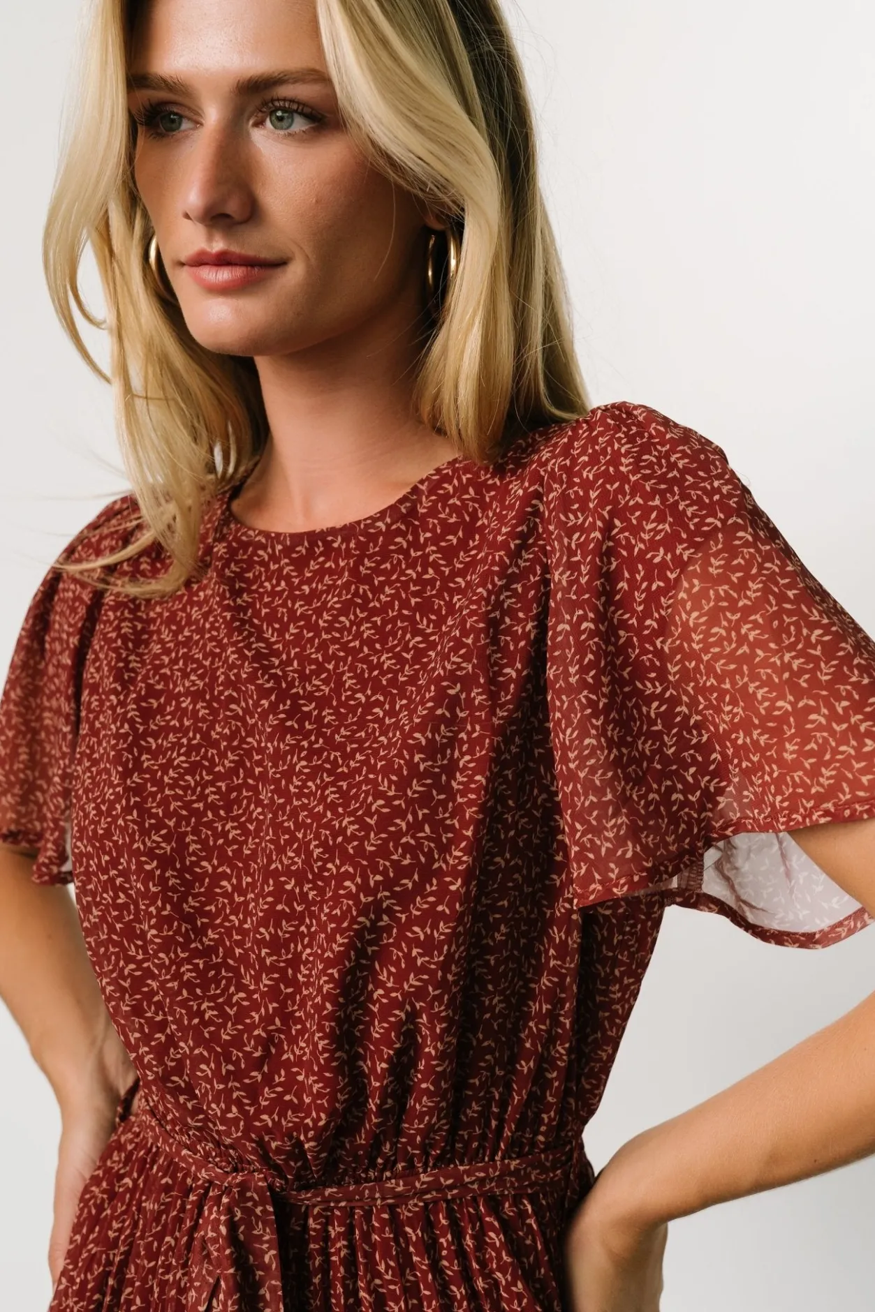 Hot Baltic Born Prim Pleated Dress | Dark Rust DarkRust