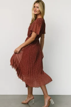 Hot Baltic Born Prim Pleated Dress | Dark Rust DarkRust