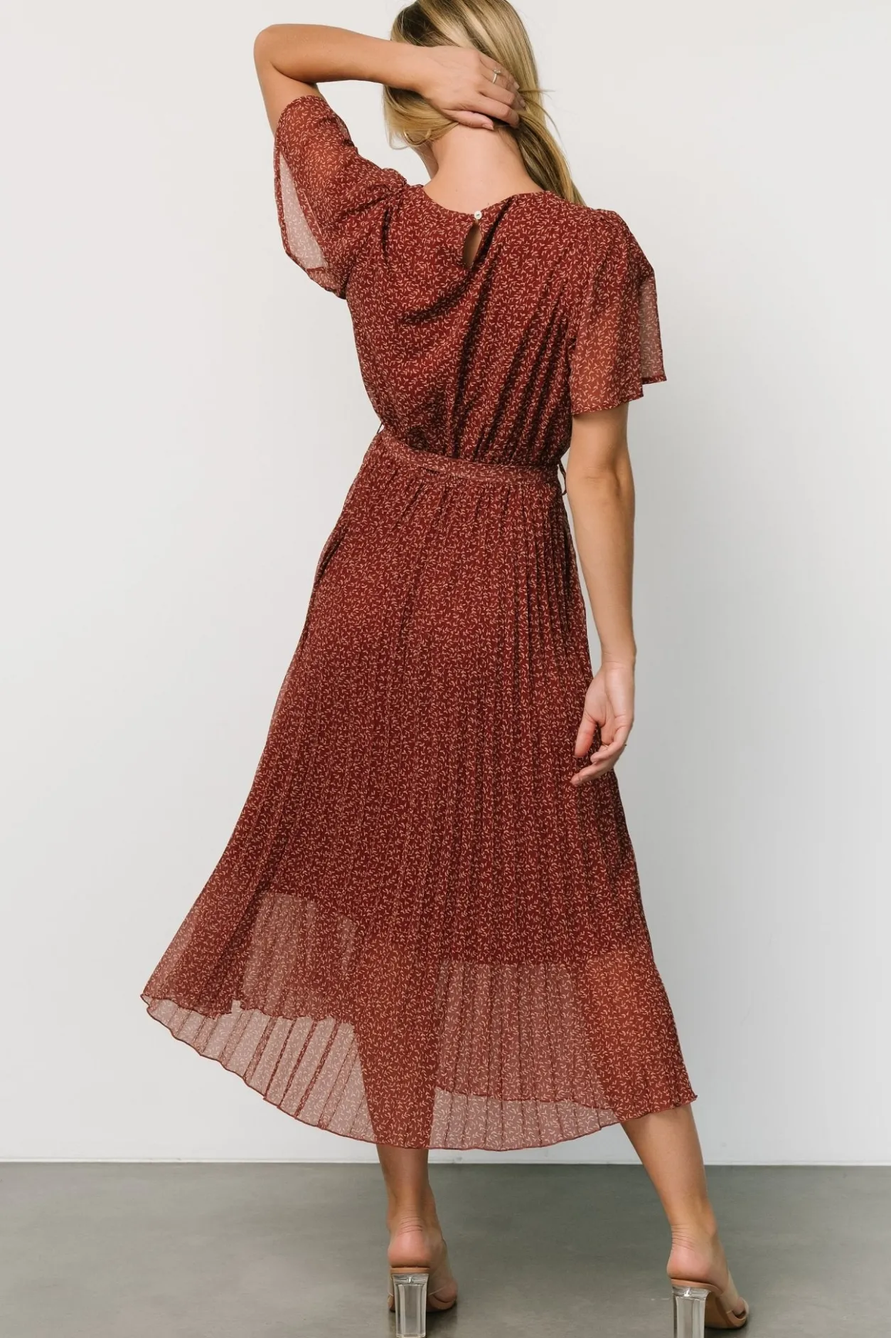Hot Baltic Born Prim Pleated Dress | Dark Rust DarkRust