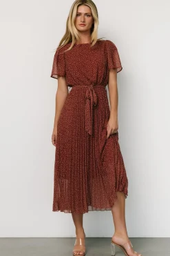 Hot Baltic Born Prim Pleated Dress | Dark Rust DarkRust