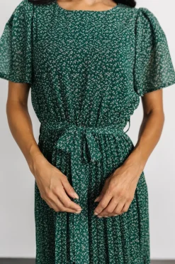 Online Baltic Born Prim Pleated Dress | Green Print GreenPrint