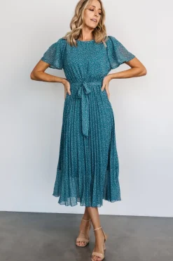Sale Baltic Born Prim Pleated Dress | Persian Blue Print PersianBluePrint