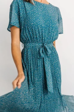 Sale Baltic Born Prim Pleated Dress | Persian Blue Print PersianBluePrint