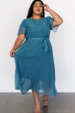 Sale Baltic Born Prim Pleated Dress | Persian Blue Print PersianBluePrint