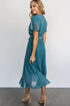 Sale Baltic Born Prim Pleated Dress | Persian Blue Print PersianBluePrint