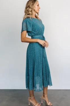 Sale Baltic Born Prim Pleated Dress | Persian Blue Print PersianBluePrint