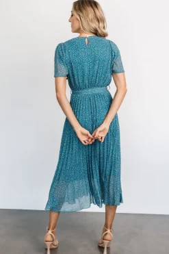Sale Baltic Born Prim Pleated Dress | Persian Blue Print PersianBluePrint