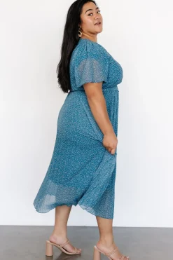 Sale Baltic Born Prim Pleated Dress | Persian Blue Print PersianBluePrint