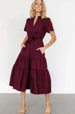 Best Baltic Born Providence Poplin Dress | Wine