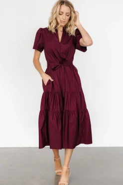 Best Baltic Born Providence Poplin Dress | Wine