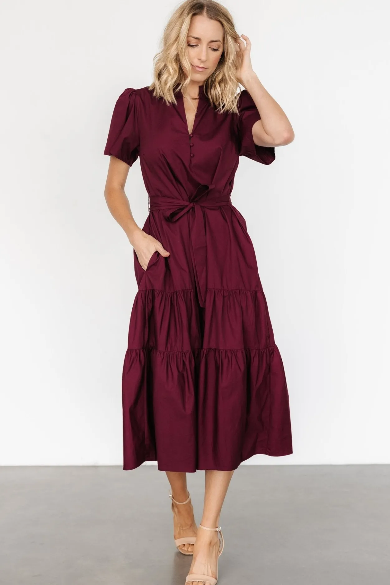 Best Baltic Born Providence Poplin Dress | Wine