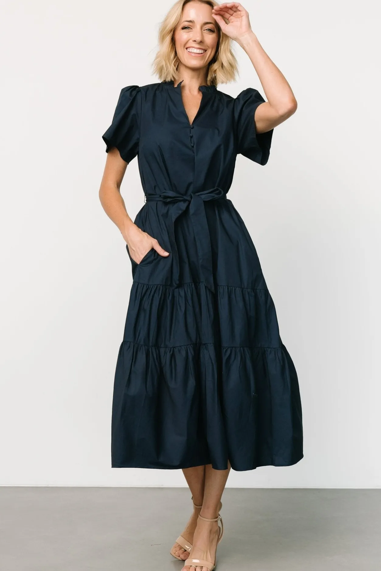 Fashion Baltic Born Providence Poplin Dress | Navy