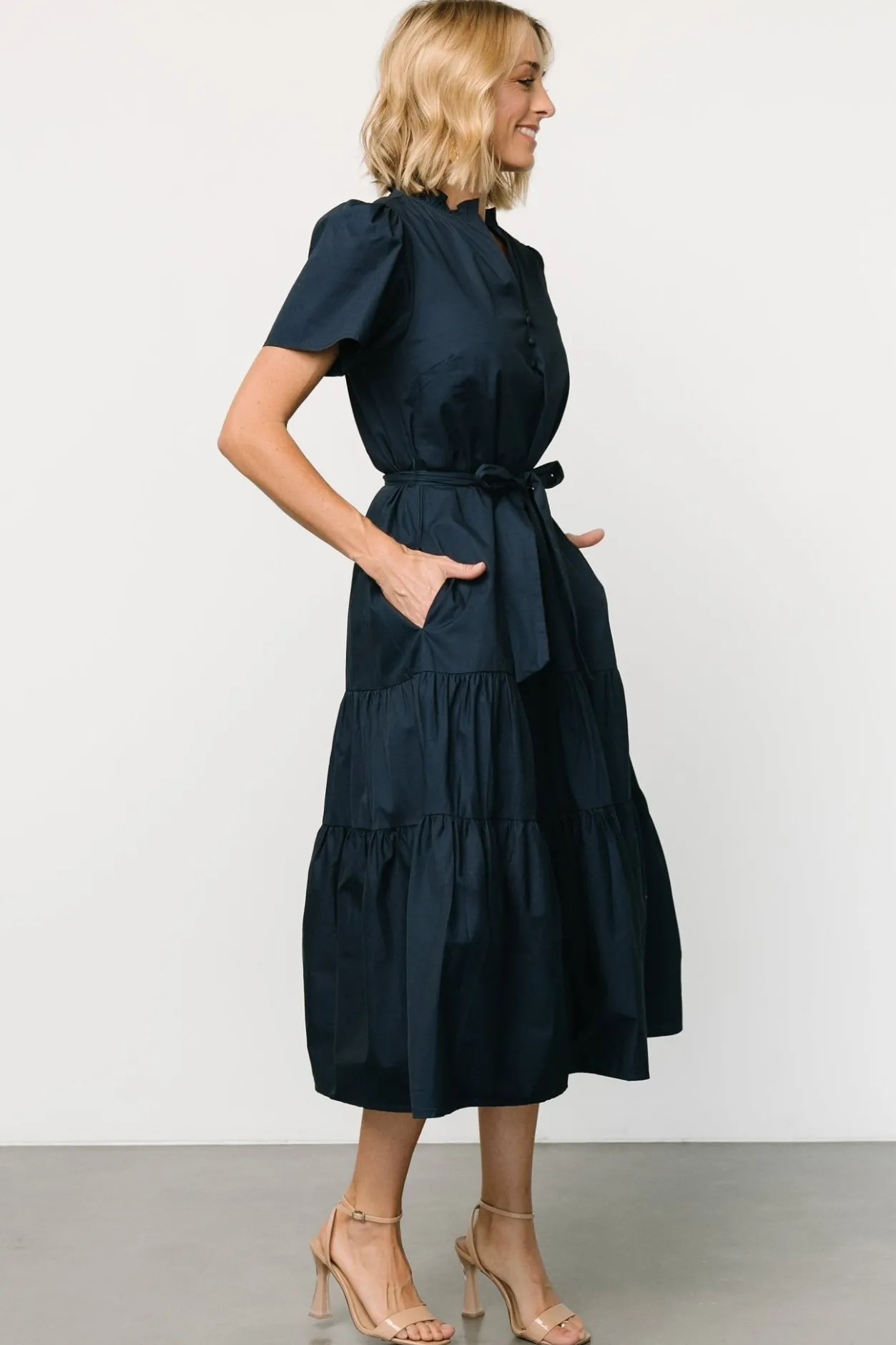 Fashion Baltic Born Providence Poplin Dress | Navy