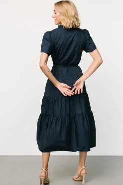 Fashion Baltic Born Providence Poplin Dress | Navy