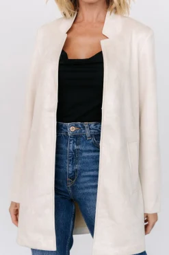 New Baltic Born Queenie Faux Suede Jacket | Oatmeal