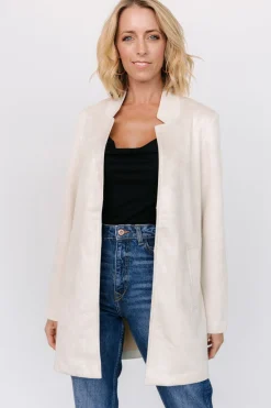 New Baltic Born Queenie Faux Suede Jacket | Oatmeal