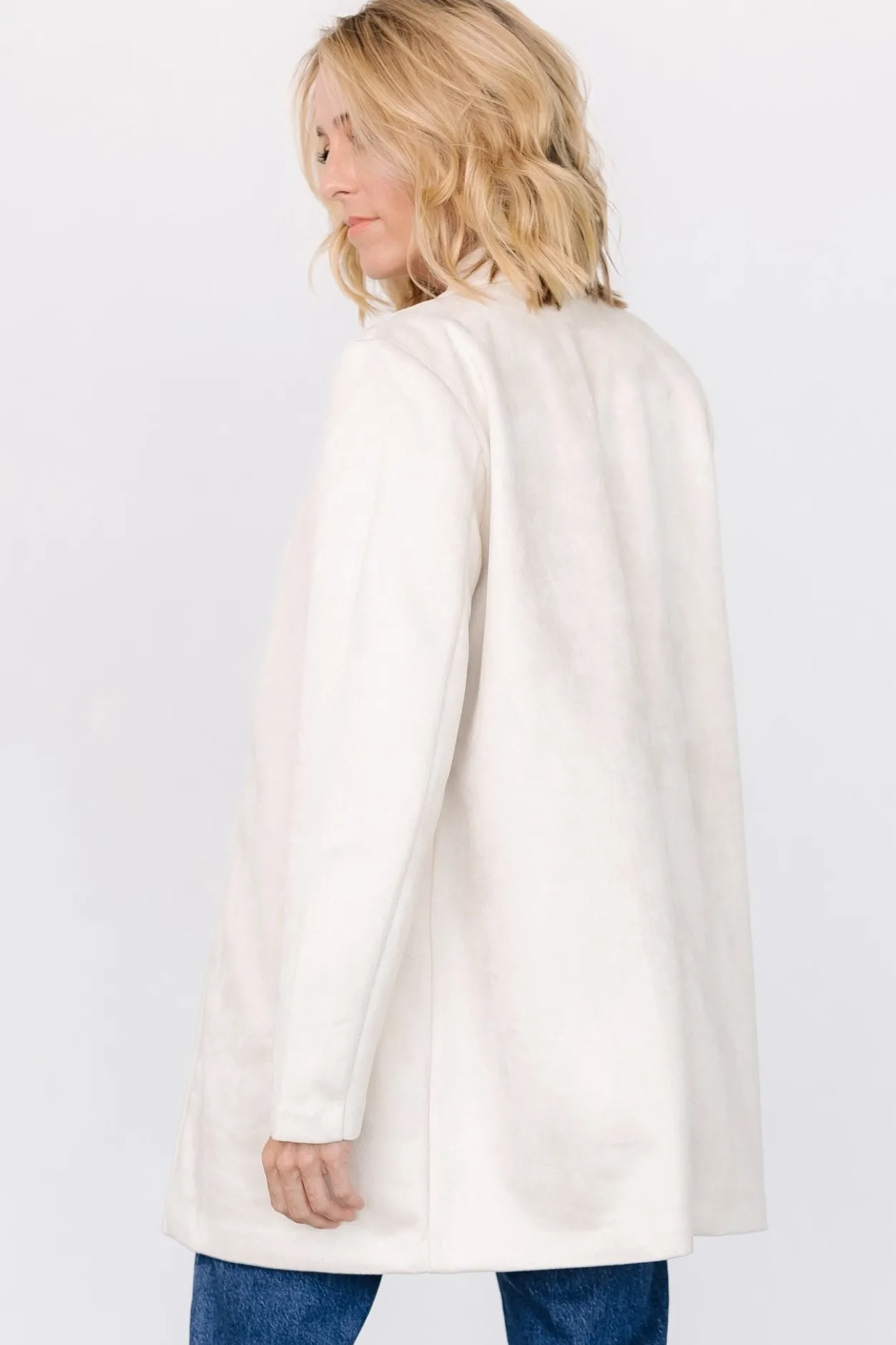 New Baltic Born Queenie Faux Suede Jacket | Oatmeal