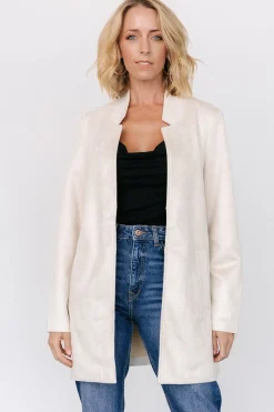 New Baltic Born Queenie Faux Suede Jacket | Oatmeal