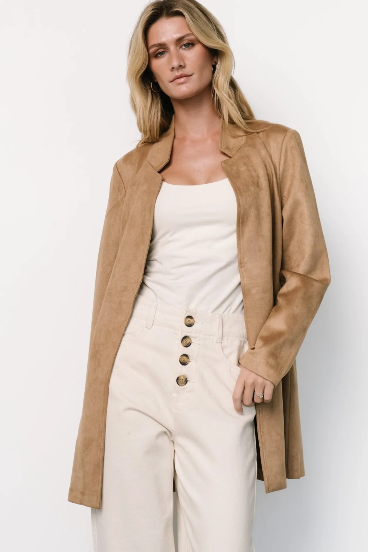 Best Baltic Born Queenie Faux Suede Jacket | Camel