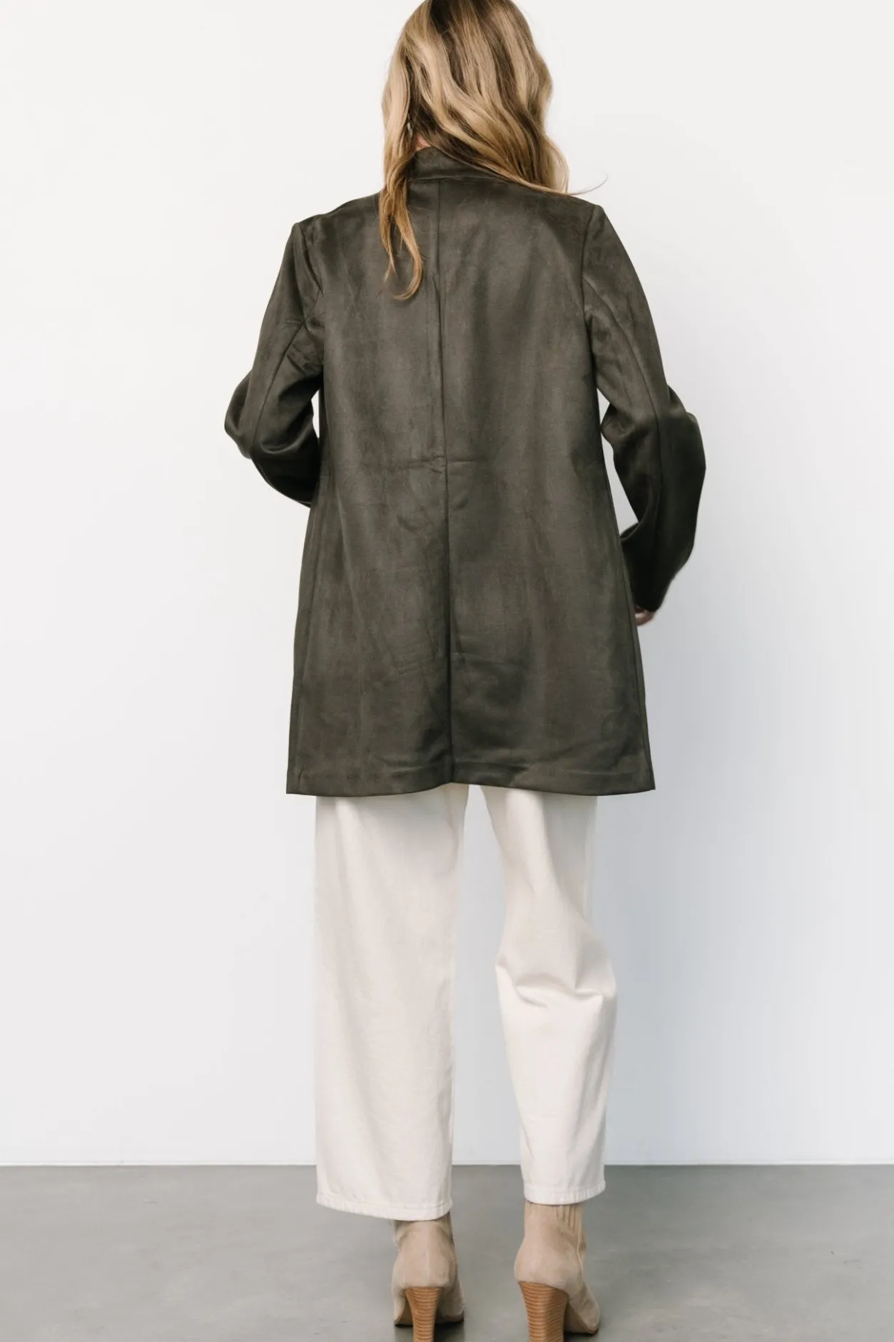 New Baltic Born Queenie Faux Suede Jacket | Charcoal