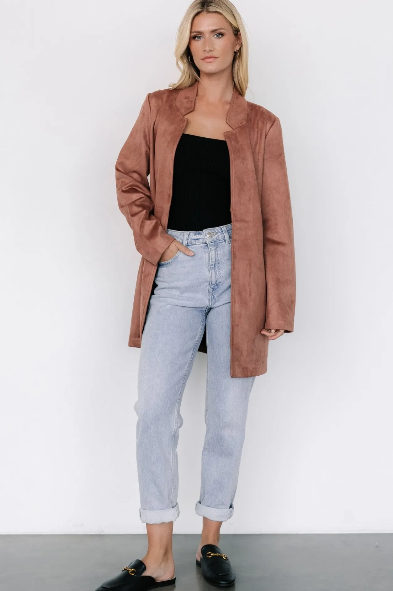 New Baltic Born Queenie Faux Suede Jacket | Dusty Clove DustyClove