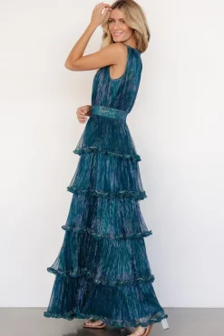 Discount Baltic Born Quentin Shimmer Dress | Teal + Purple Teal+Purple