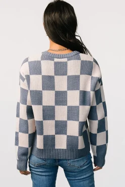 Discount Baltic Born Quincy Checkered Sweater | Blue
