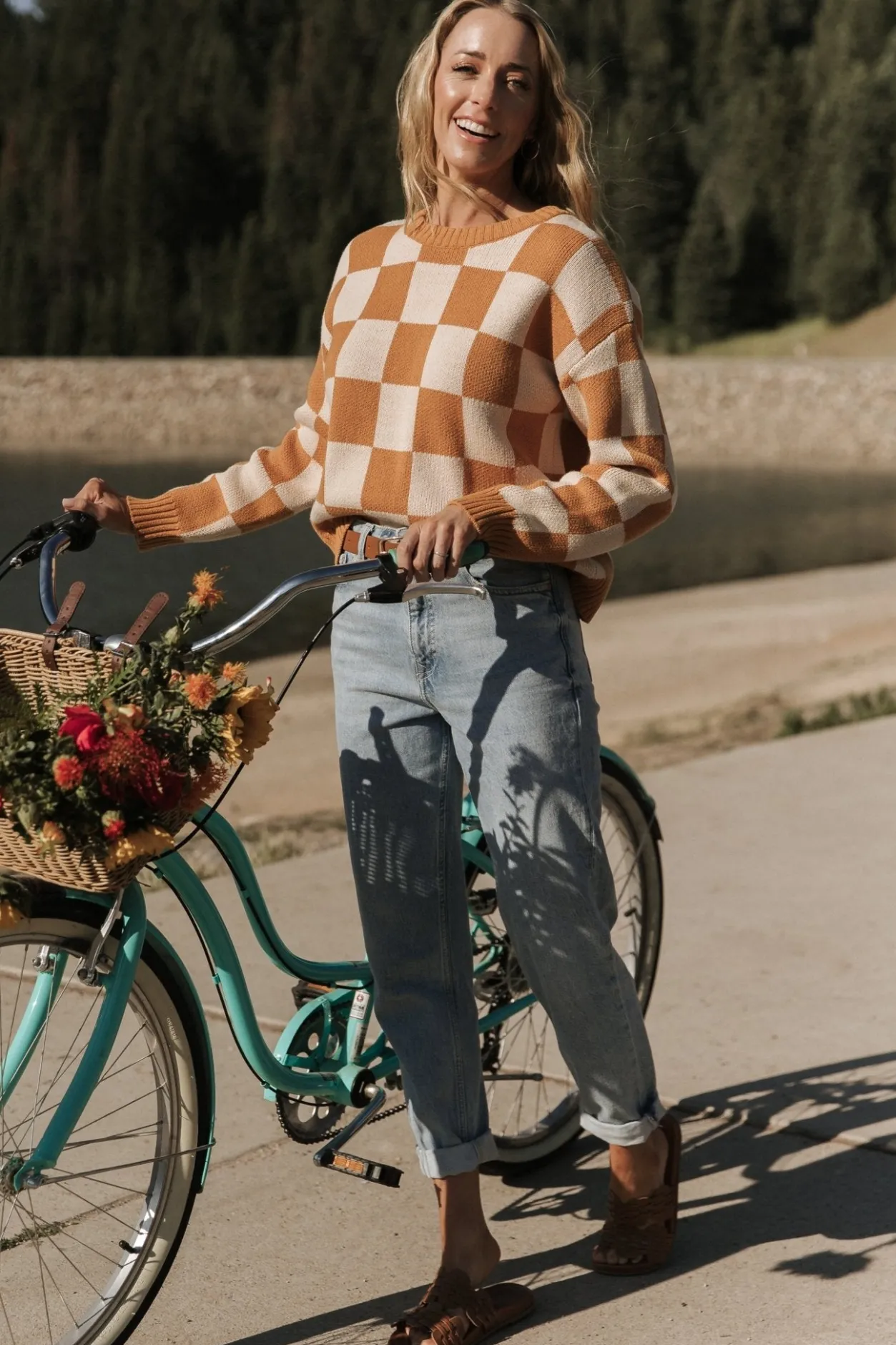 Outlet Baltic Born Quincy Checkered Sweater | Pumpkin Spice PumpkinSpice