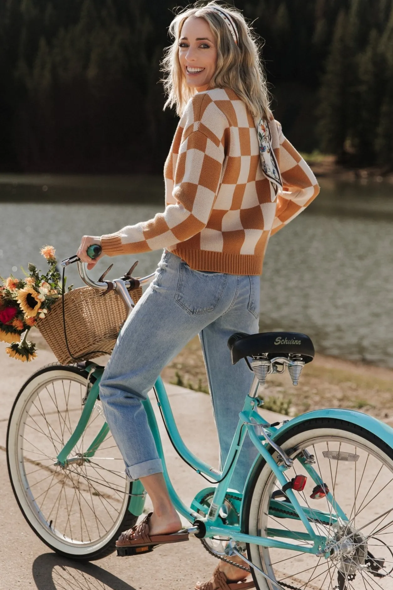 Outlet Baltic Born Quincy Checkered Sweater | Pumpkin Spice PumpkinSpice