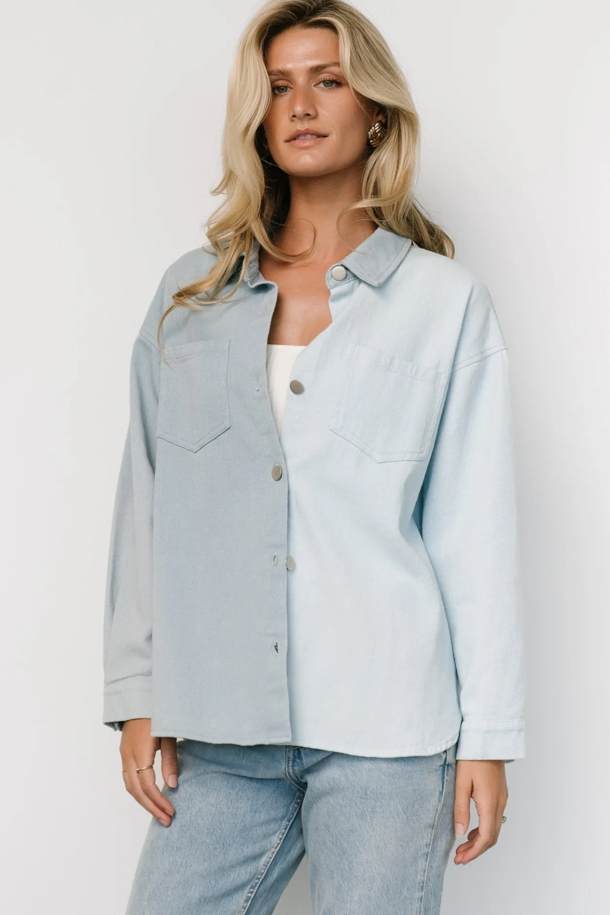 Fashion Baltic Born Rachel Two-Tone Shacket | Denim