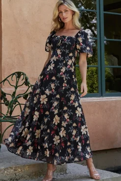 Sale Baltic Born Raelynn Maxi Dress | Black Floral BlackFloral