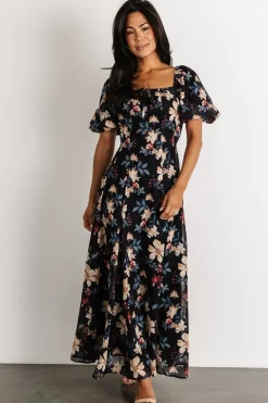 Sale Baltic Born Raelynn Maxi Dress | Black Floral BlackFloral