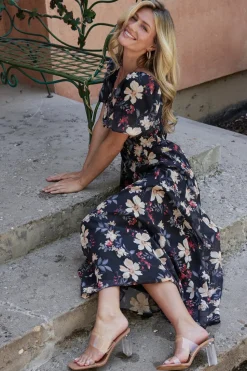 Sale Baltic Born Raelynn Maxi Dress | Black Floral BlackFloral