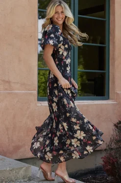 Sale Baltic Born Raelynn Maxi Dress | Black Floral BlackFloral