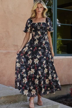 Sale Baltic Born Raelynn Maxi Dress | Black Floral BlackFloral