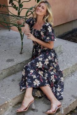 Sale Baltic Born Raelynn Maxi Dress | Black Floral BlackFloral