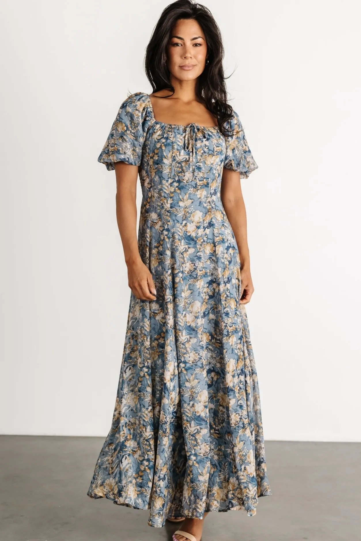 Sale Baltic Born Raelynn Maxi Dress | Dusty Blue Floral DustyBlueFloral