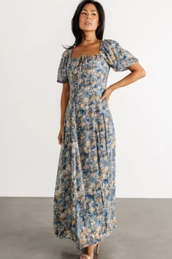 Sale Baltic Born Raelynn Maxi Dress | Dusty Blue Floral DustyBlueFloral