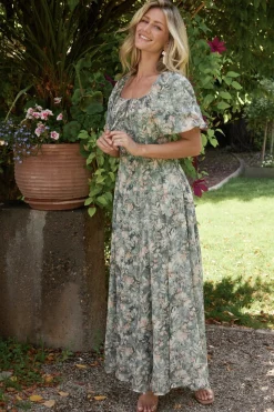 Hot Baltic Born Raelynn Maxi Dress | Sage Floral SageFloral