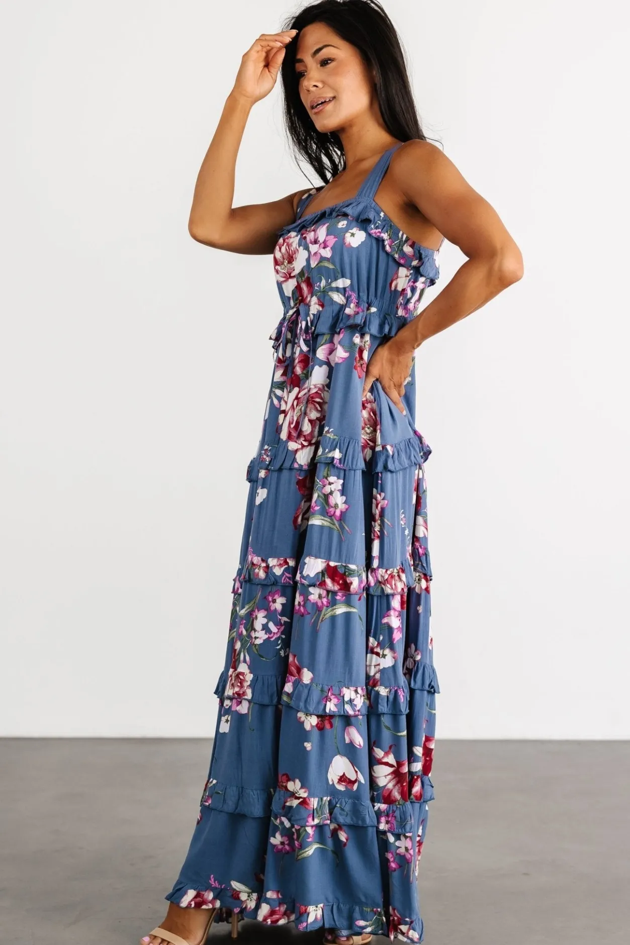 Hot Baltic Born Raine Tank Maxi Dress | Blue Floral BlueFloral